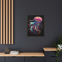 Thumbnail for Celestial Drifter Jellyfish Canvas Wall Art with Frame
