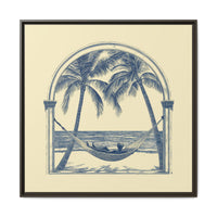 Thumbnail for Palm Retreat Hammock Canvas Wall Art with Frame