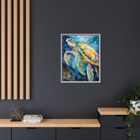 Thumbnail for Gliding Turtle Canvas Wall Art with Frame