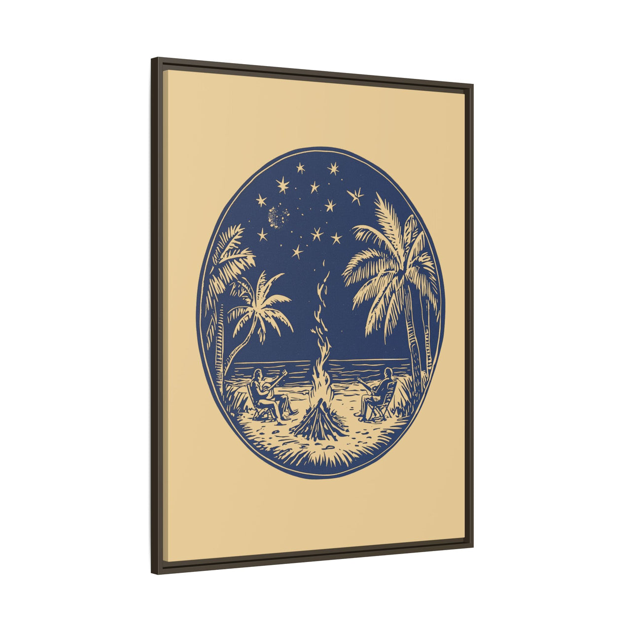 Beachfire Nights Canvas Wall Art with Frame
