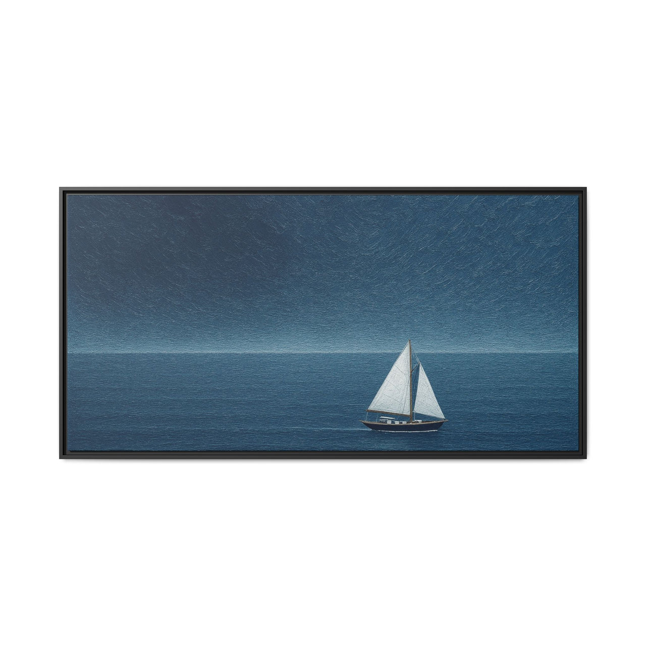 Sail Into Stillness Canvas Wall Art with Frame