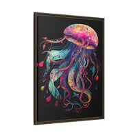 Thumbnail for Celestial Drifter Jellyfish Canvas Wall Art with Frame
