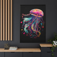 Thumbnail for Celestial Drifter Jellyfish Canvas Wall Art with Frame