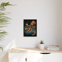 Thumbnail for Midnight Depths Octopus Canvas Wall Art with Frame