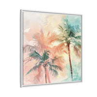 Thumbnail for Palm Glow Canvas Wall Art with Frame