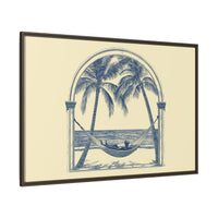 Thumbnail for Palm Retreat Hammock Canvas Wall Art with Frame