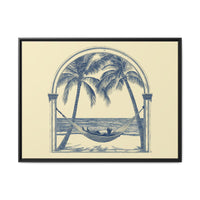 Thumbnail for Palm Retreat Hammock Canvas Wall Art with Frame