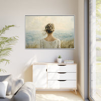 Thumbnail for Where the Sky Meets Her Canvas Wall Art with Frame