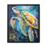 Thumbnail for Gliding Turtle Canvas Wall Art with Frame