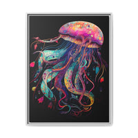 Thumbnail for Celestial Drifter Jellyfish Canvas Wall Art with Frame