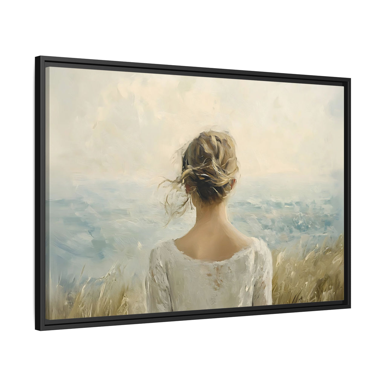Where the Sky Meets Her Canvas Wall Art with Frame