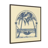 Thumbnail for Palm Retreat Hammock Canvas Wall Art with Frame