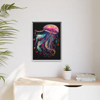 Thumbnail for Celestial Drifter Jellyfish Canvas Wall Art with Frame