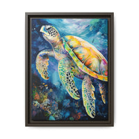 Thumbnail for Gliding Turtle Canvas Wall Art with Frame
