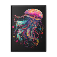 Thumbnail for Celestial Drifter Jellyfish Canvas Wall Art with Frame