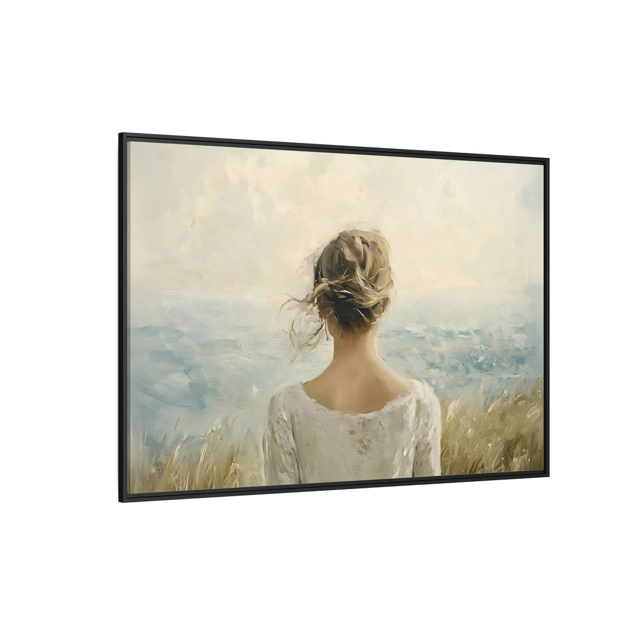 Where the Sky Meets Her Canvas Wall Art with Frame