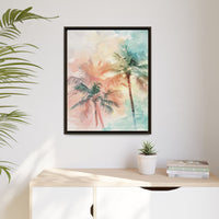 Thumbnail for Palm Glow Canvas Wall Art with Frame