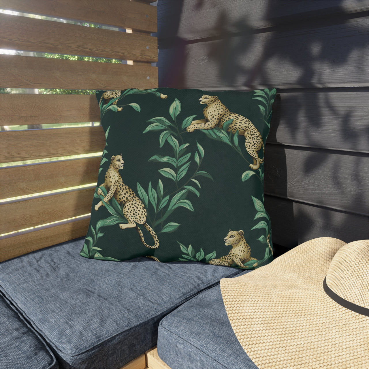 Chilling Leopards Outdoor Throw Pillow
