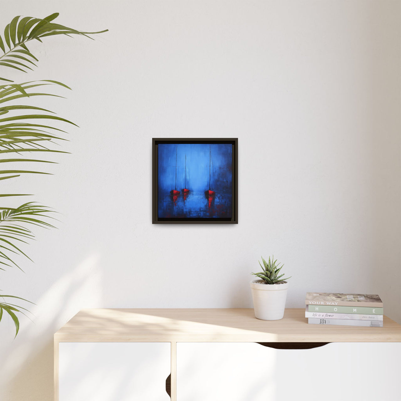 Nocturne at Sea Matte Canvas Wall Art with Frame