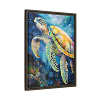 Thumbnail for Gliding Turtle Canvas Wall Art with Frame