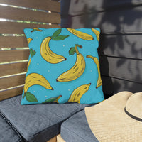 Thumbnail for Pillow with banana pattern on a chair outdoors