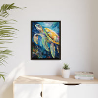 Thumbnail for Gliding Turtle Canvas Wall Art with Frame