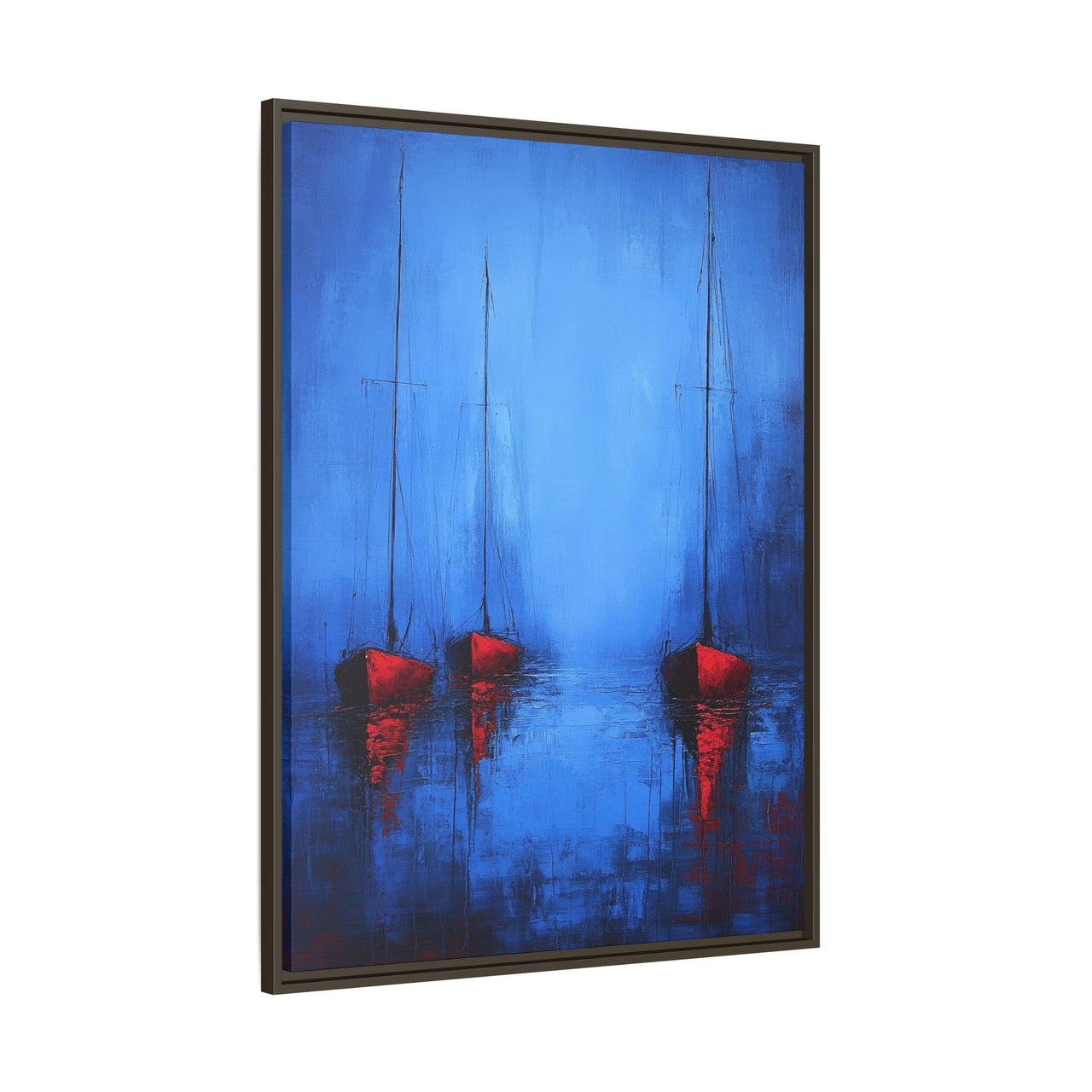 Nocturne at Sea Matte Canvas Wall Art with Frame