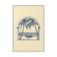 Thumbnail for Palm Retreat Hammock Canvas Wall Art with Frame