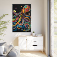 Thumbnail for Midnight Depths Octopus Canvas Wall Art with Frame