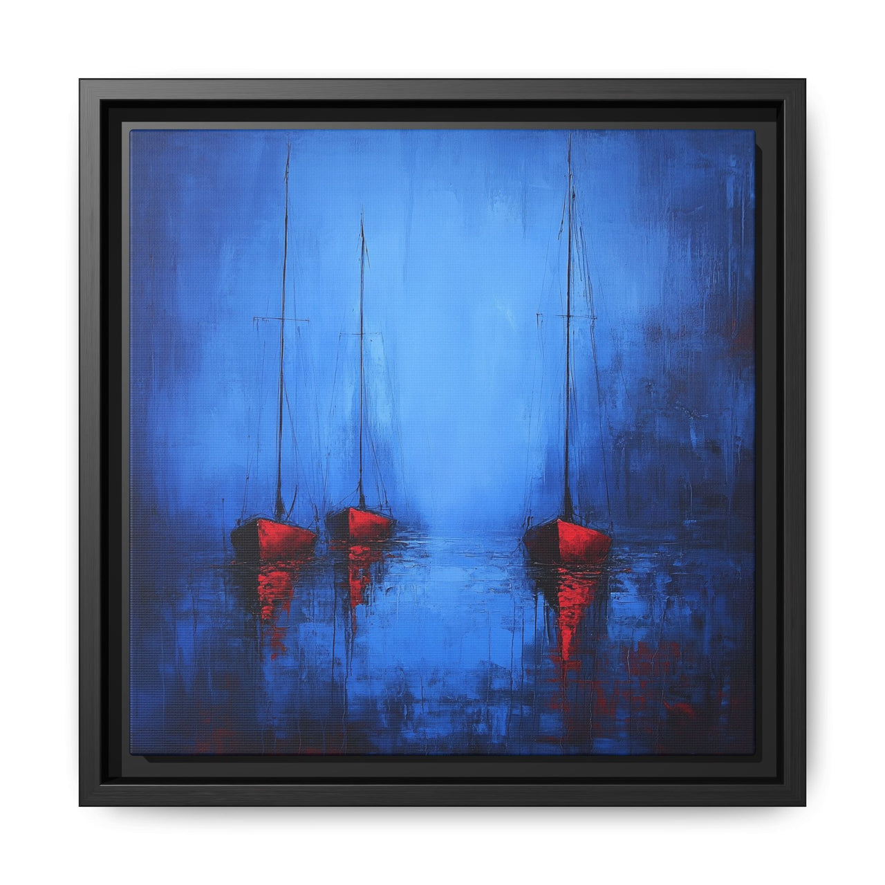 Nocturne at Sea Matte Canvas Wall Art with Frame