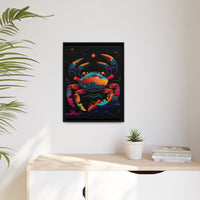 Thumbnail for Neon Tide Crab Canvas Wall Art with Frame