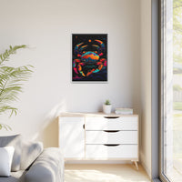 Thumbnail for Neon Tide Crab Canvas Wall Art with Frame