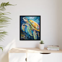 Thumbnail for Gliding Turtle Canvas Wall Art with Frame
