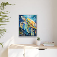 Thumbnail for Gliding Turtle Canvas Wall Art with Frame