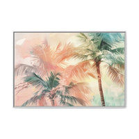 Thumbnail for Palm Glow Canvas Wall Art with Frame