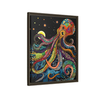 Thumbnail for Midnight Depths Octopus Canvas Wall Art with Frame