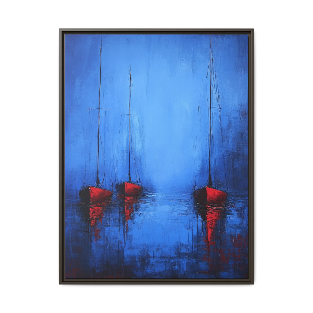 Nocturne at Sea Matte Canvas Wall Art with Frame
