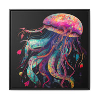 Thumbnail for Celestial Drifter Jellyfish Canvas Wall Art with Frame