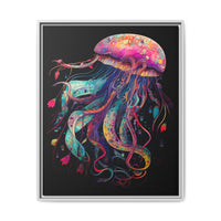 Thumbnail for Celestial Drifter Jellyfish Canvas Wall Art with Frame