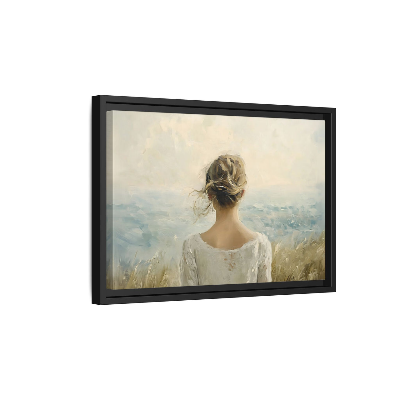Where the Sky Meets Her Canvas Wall Art with Frame