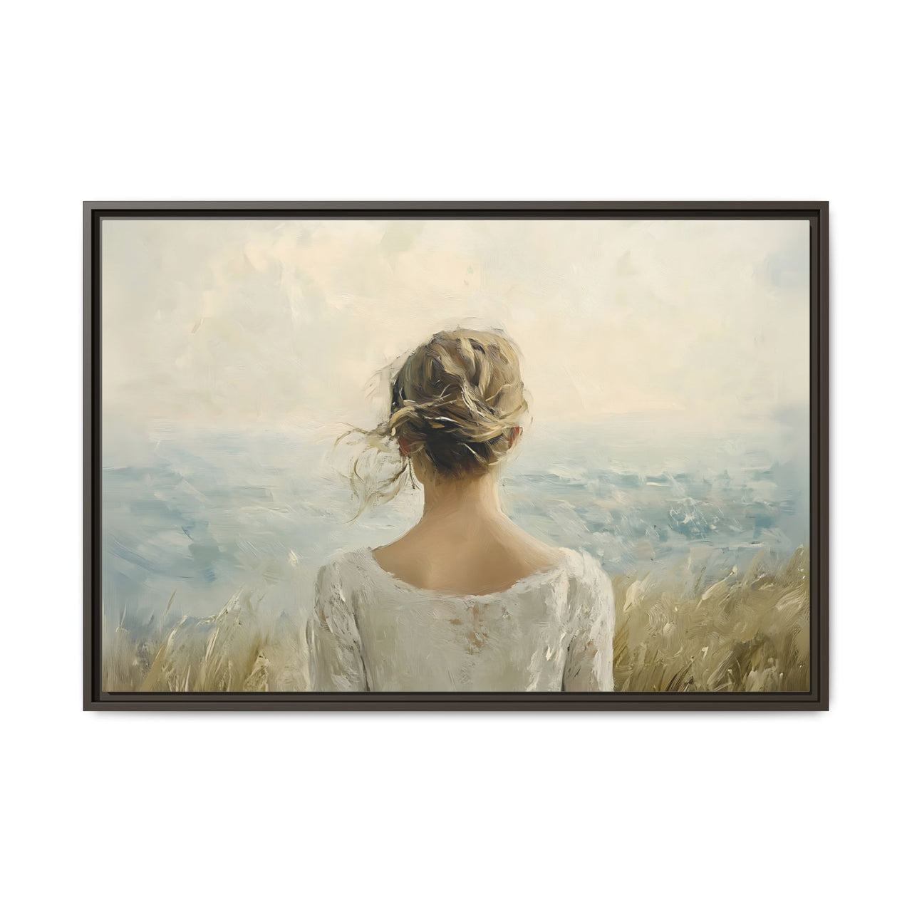 Where the Sky Meets Her Canvas Wall Art with Frame