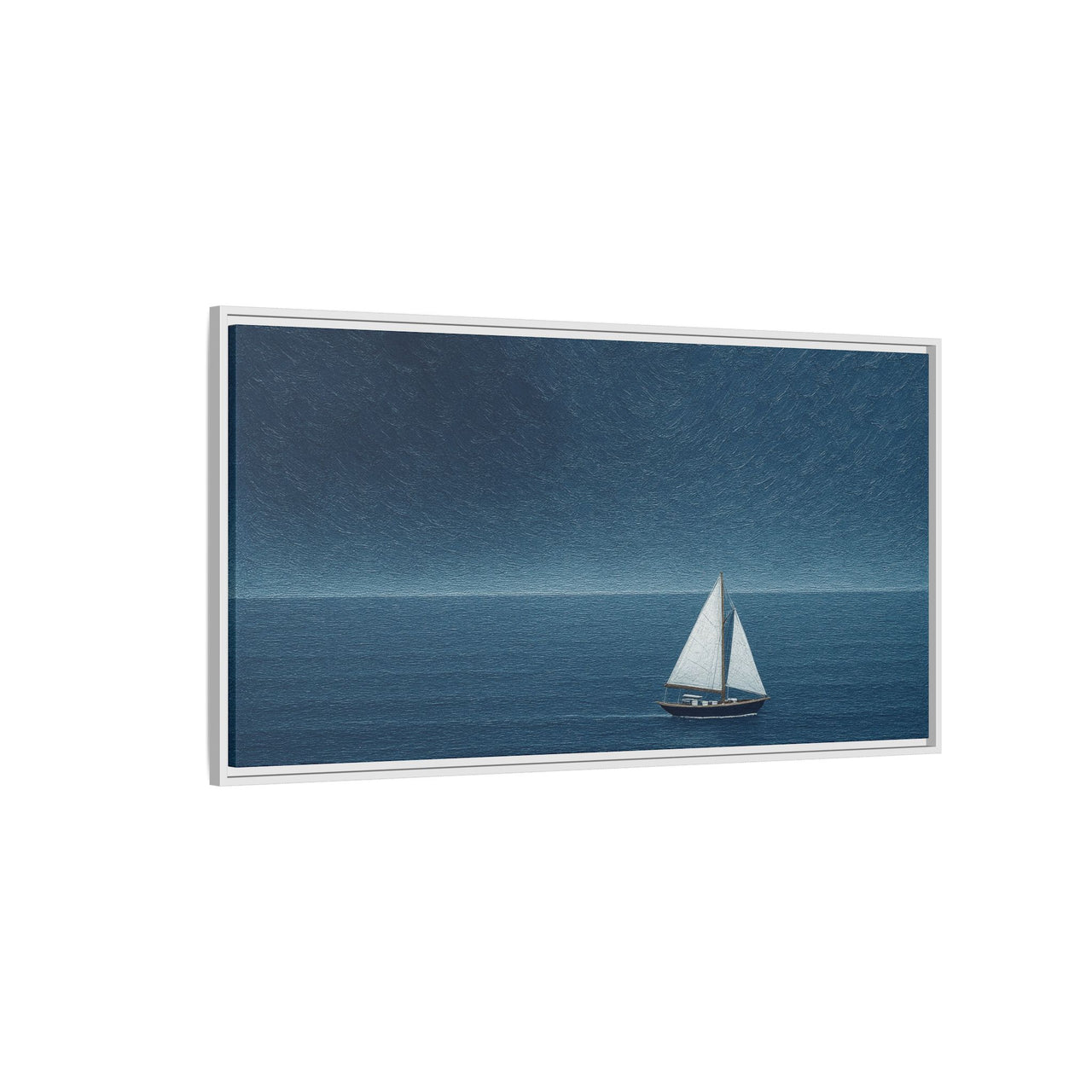 Sail Into Stillness Canvas Wall Art with Frame