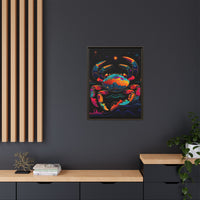 Thumbnail for Neon Tide Crab Canvas Wall Art with Frame