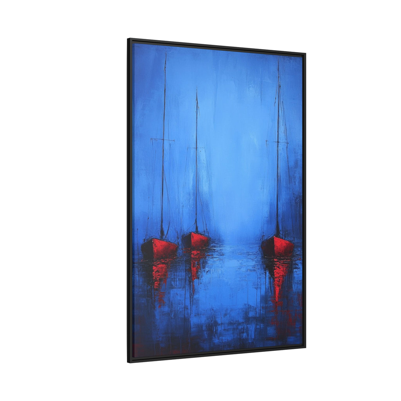 Nocturne at Sea Matte Canvas Wall Art with Frame
