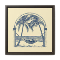 Thumbnail for Palm Retreat Hammock Canvas Wall Art with Frame