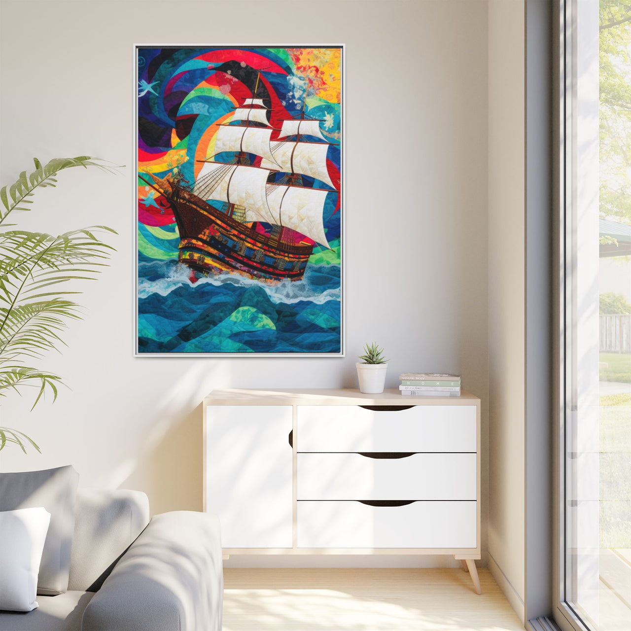 Sails of Change Canvas Wall Art with Frame