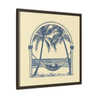 Thumbnail for Palm Retreat Hammock Canvas Wall Art with Frame