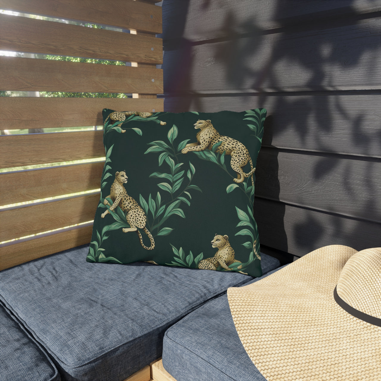 Chilling Leopards Outdoor Throw Pillow