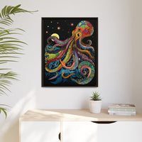 Thumbnail for Midnight Depths Octopus Canvas Wall Art with Frame