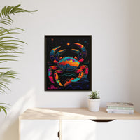 Thumbnail for Neon Tide Crab Canvas Wall Art with Frame